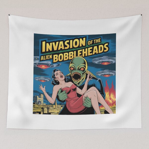 Item preview, Alien Invasion, UFO, Alien, Abduction, Sci-Fi, funnyfits70, Humor, Funny, retro, vintage, funny quotes, animal humor, designed and sold by FunnyFits70.