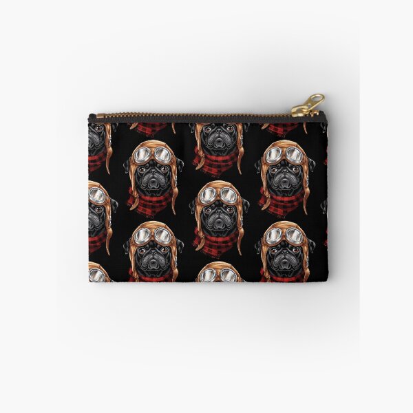 Item preview, Cute Black Pug Pilot Aircraft Aviator Dog Mom Dad Kids designed and sold by rafaeltto.