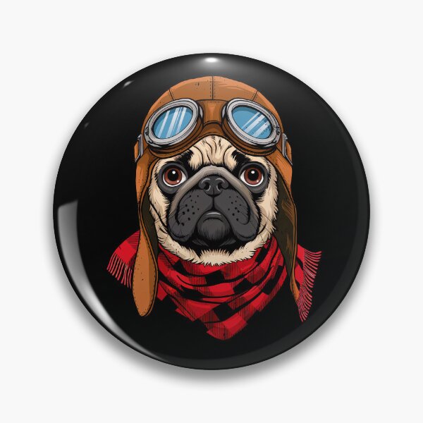 Item preview, Cute Pug Pilot Aircraft Aviator Dog Mom Dad Kids designed and sold by rafaeltto.