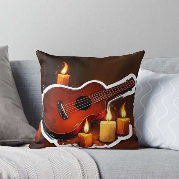 Item preview, Acoustic Guitar with Glowing Candlelight designed and sold by InkspiredCreation.