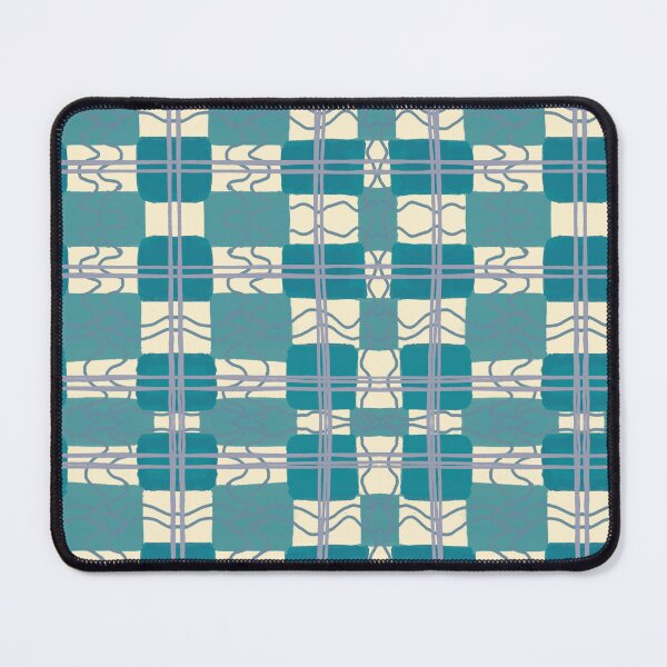 Item preview, Abstract Teal Plaid Pattern - Modern Geometric Watercolor Design - Trendy Hand-Drawn Grid Art - Stylish Blue Green Checkered Print Illustration Jemma Jamie Skidmore  designed and sold by Jemma Jamie Skidmore.