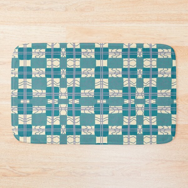 Item preview, Abstract Teal Plaid Pattern - Modern Geometric Watercolor Design - Trendy Hand-Drawn Grid Art - Stylish Blue Green Checkered Print Illustration Jemma Jamie Skidmore  designed and sold by Jemma Jamie Skidmore.