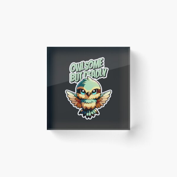 Item preview, Owlsome But Deadly Green Wings Fierce Gaze designed and sold by SplashTastic.