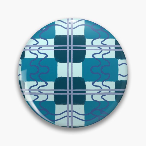 Item preview, Copy of Abstract Teal Plaid Pattern - Modern Geometric Watercolor Design - Trendy Hand-Drawn Grid Art - Stylish Blue Green Checkered Print Illustration Jemma Jamie Skidmore  designed and sold by Jemma Jamie Skidmore.
