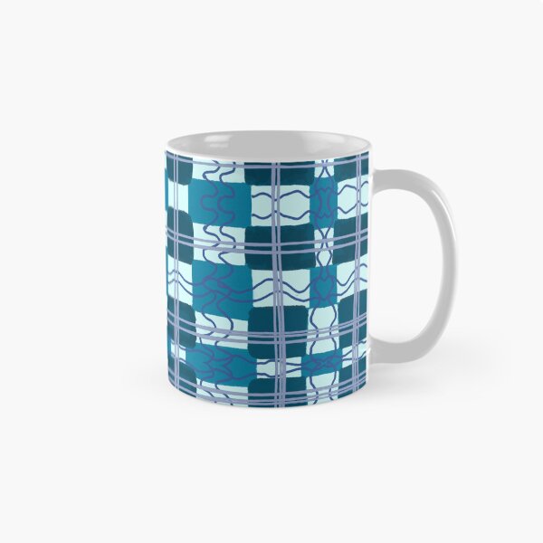 Item preview, Copy of Abstract Teal Plaid Pattern - Modern Geometric Watercolor Design - Trendy Hand-Drawn Grid Art - Stylish Blue Green Checkered Print Illustration Jemma Jamie Skidmore  designed and sold by Jemma Jamie Skidmore.
