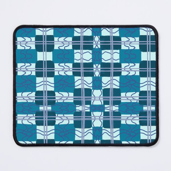 Item preview, Copy of Abstract Teal Plaid Pattern - Modern Geometric Watercolor Design - Trendy Hand-Drawn Grid Art - Stylish Blue Green Checkered Print Illustration Jemma Jamie Skidmore designed and sold by Jemma Jamie Skidmore.