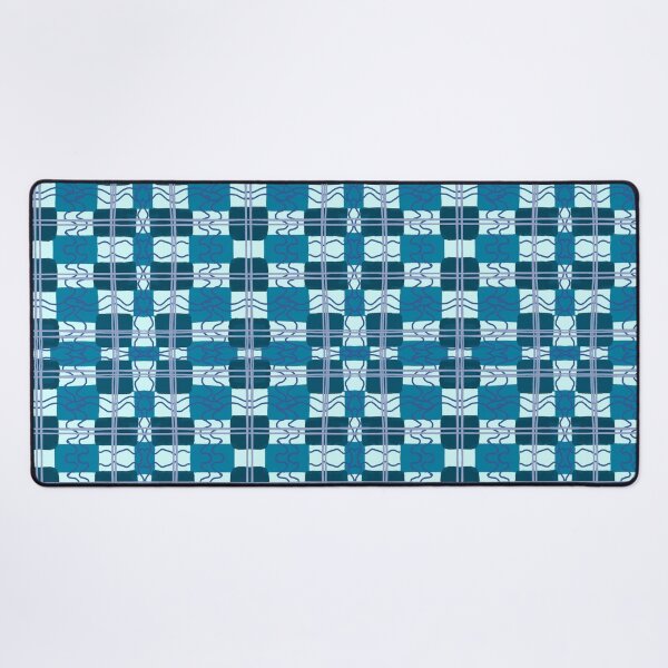 Item preview, Copy of Abstract Teal Plaid Pattern - Modern Geometric Watercolor Design - Trendy Hand-Drawn Grid Art - Stylish Blue Green Checkered Print Illustration Jemma Jamie Skidmore  designed and sold by Jemma Jamie Skidmore.