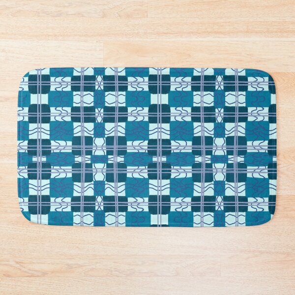 Item preview, Copy of Abstract Teal Plaid Pattern - Modern Geometric Watercolor Design - Trendy Hand-Drawn Grid Art - Stylish Blue Green Checkered Print Illustration Jemma Jamie Skidmore  designed and sold by Jemma Jamie Skidmore.