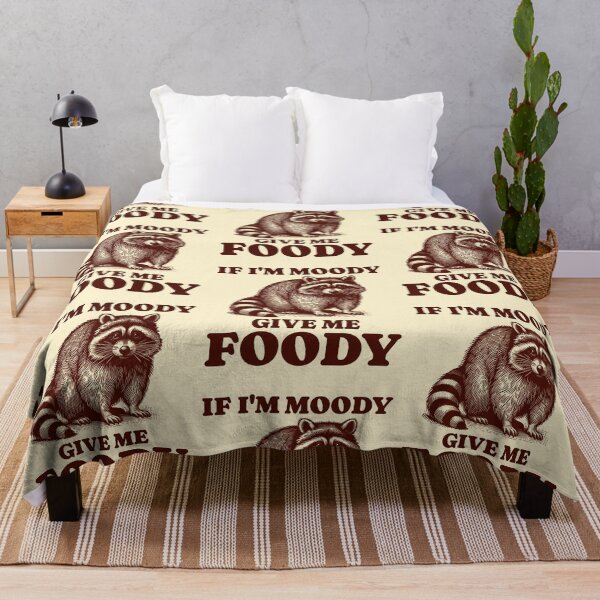 Item preview, If I'm Moody Give Me Foody Hungry Raccoon Food Lover Foodie Humor designed and sold by KLArtzStore.