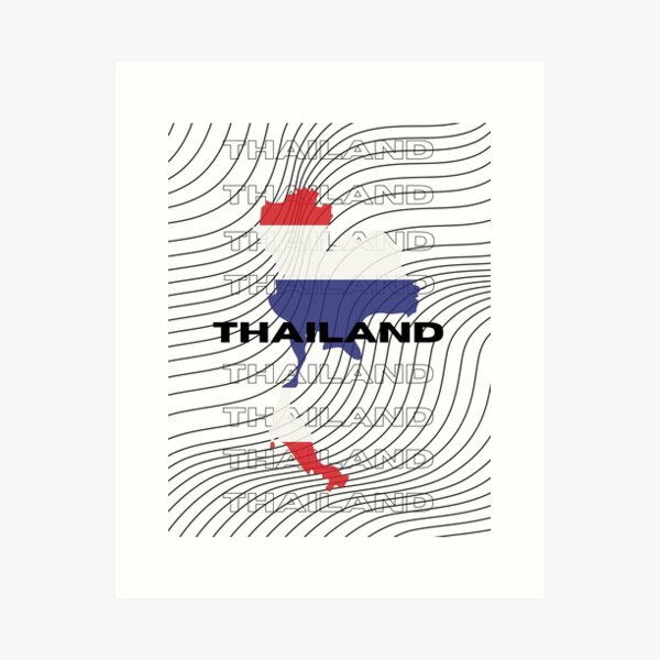 Item preview, Flag Map of Thailand designed and sold by nyblydd.