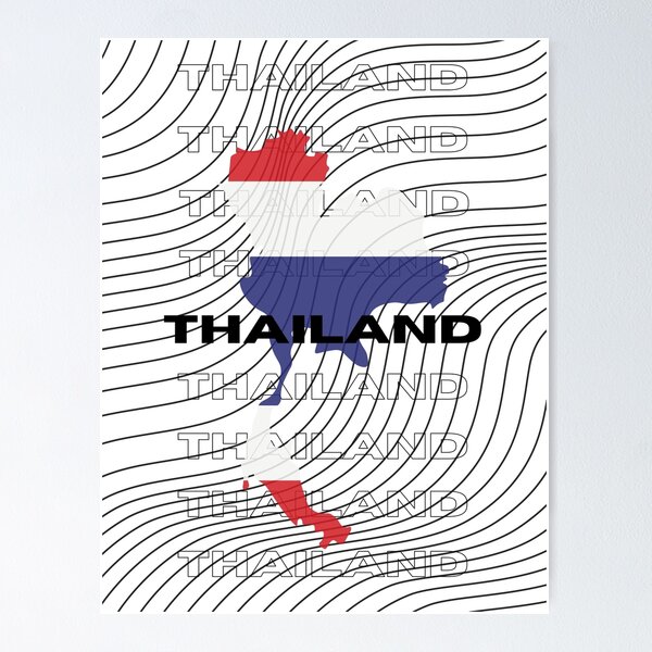 Item preview, Flag Map of Thailand designed and sold by nyblydd.