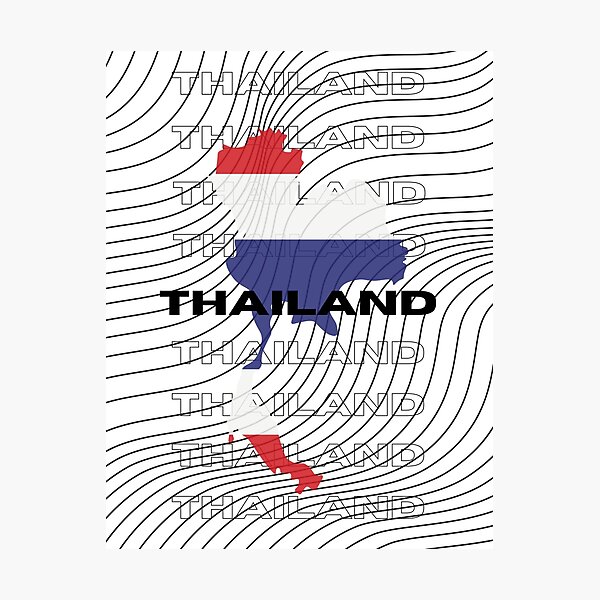 Item preview, Flag Map of Thailand designed and sold by nyblydd.