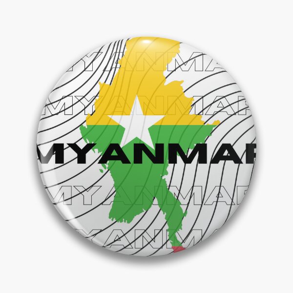 Item preview, Flag Map of Myanmar designed and sold by nyblydd.
