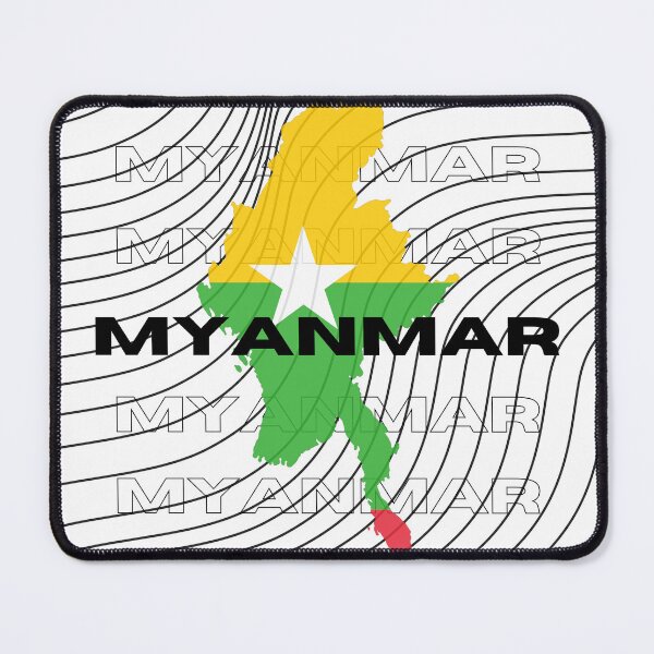 Item preview, Flag Map of Myanmar designed and sold by nyblydd.