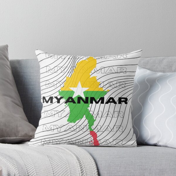 Item preview, Flag Map of Myanmar designed and sold by nyblydd.