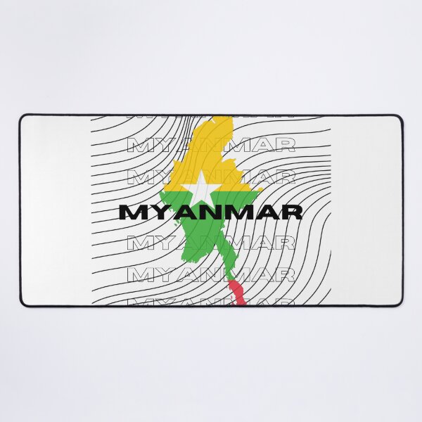 Item preview, Flag Map of Myanmar designed and sold by nyblydd.