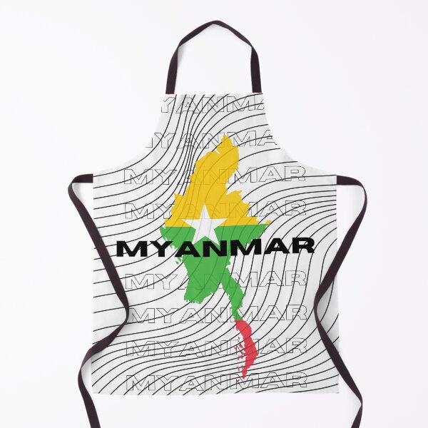 Item preview, Flag Map of Myanmar designed and sold by nyblydd.