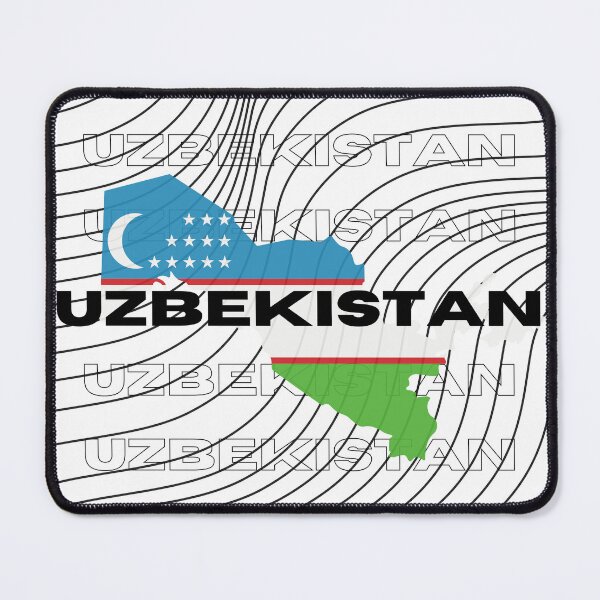 Item preview, Flag Map of Uzbekistan designed and sold by nyblydd.