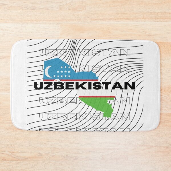 Item preview, Flag Map of Uzbekistan designed and sold by nyblydd.