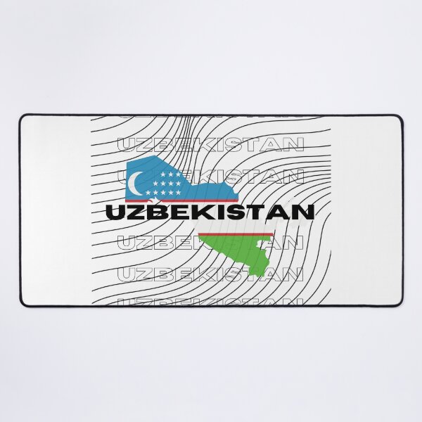 Item preview, Flag Map of Uzbekistan designed and sold by nyblydd.