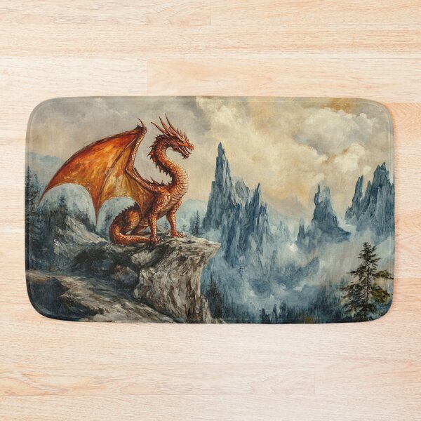 Item preview, Young Red Dragon Mountains designed and sold by GrinGalore.