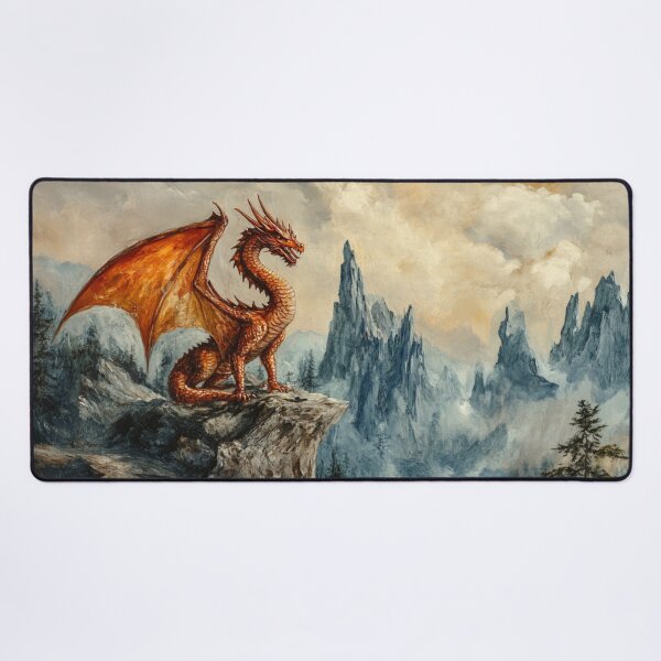 Item preview, Young Red Dragon Mountains designed and sold by GrinGalore.
