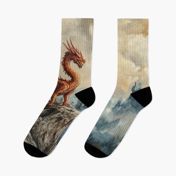 Item preview, Young Red Dragon Mountains designed and sold by GrinGalore.