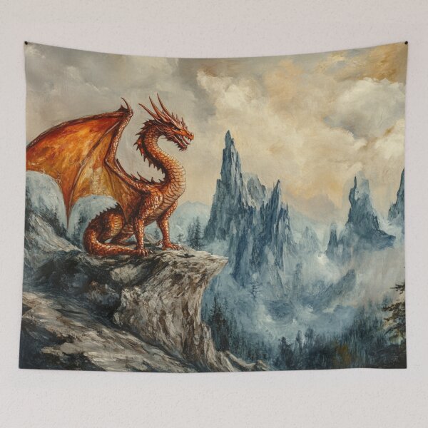 Item preview, Young Red Dragon Mountains designed and sold by GrinGalore.