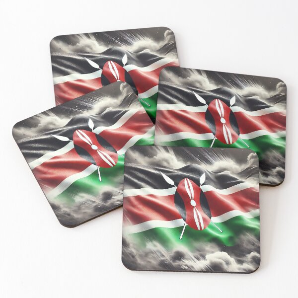 Item preview, Kenyan Flag  designed and sold by Intriguing Designs.