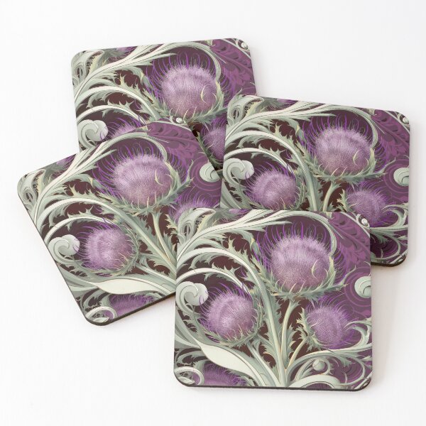 Item preview, Elegant Purple Thistle Art Nouveau Design  designed and sold by Tamas Das.