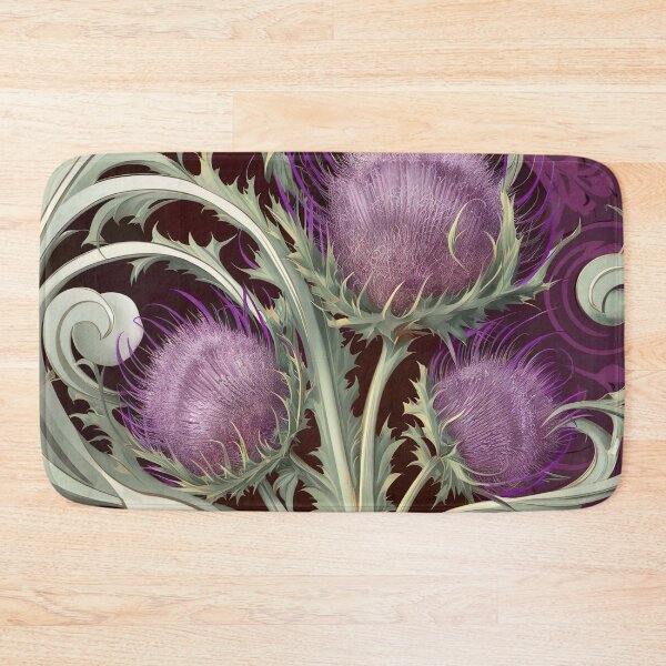 Item preview, Elegant Purple Thistle Art Nouveau Design  designed and sold by Tamas Das.