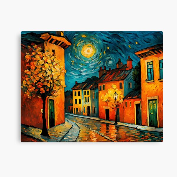 Autumn in the City - Digital art Canvas Print