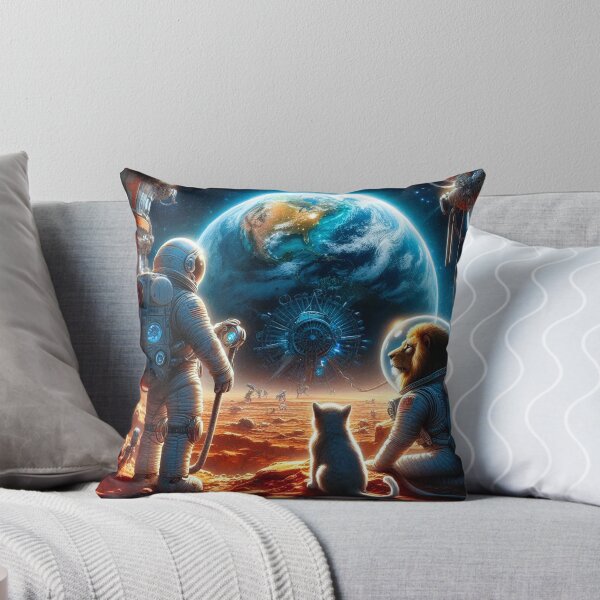 Item preview, astranaut and lion at space designed and sold by Dogandesighn.