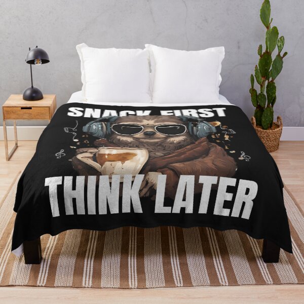 Item preview, Snack first, think later-Printed T-Shirt | "Faulty" | funny shirt T-Shirt designed and sold by SofiesDesign.