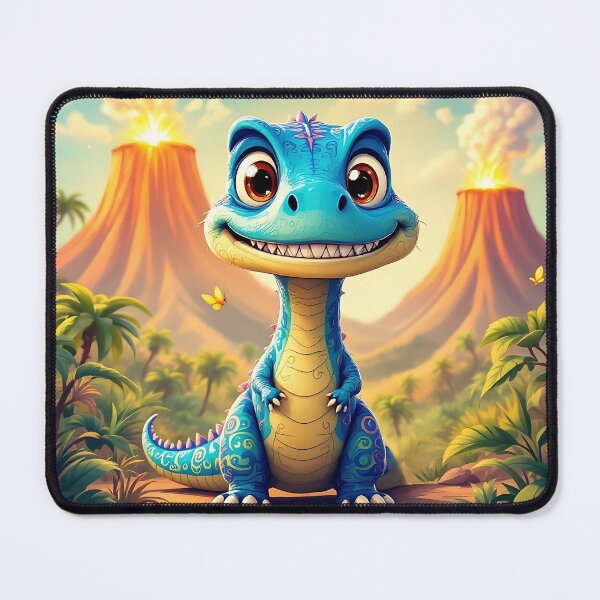Item preview, Baby dinosaur between volcanoes designed and sold by DirtyHandz.