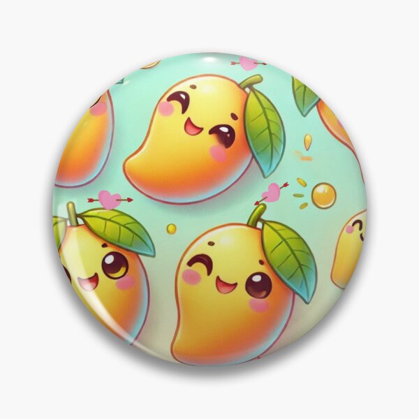 Item preview, Cute Cartoon Mango Pattern on Pastel Background for summer. designed and sold by Glam-OOTD.