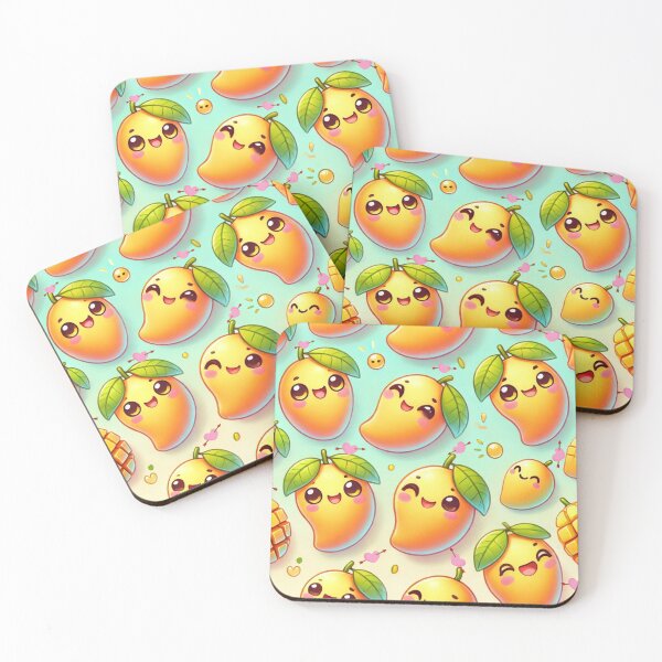 Item preview, Cute Cartoon Mango Pattern on Pastel Background for summer. designed and sold by Glam-OOTD.