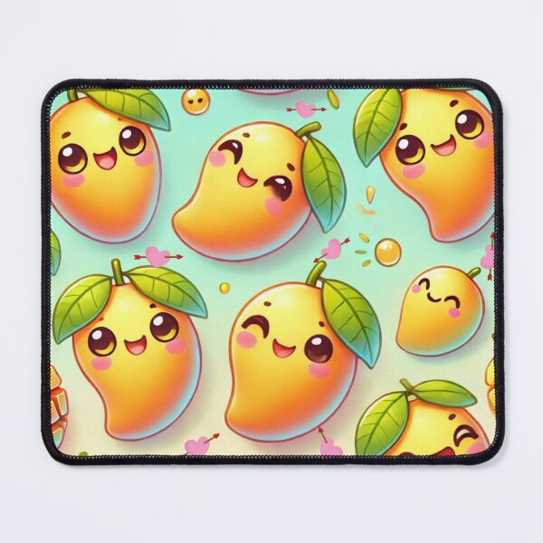 Item preview, Cute Cartoon Mango Pattern on Pastel Background for summer. designed and sold by Glam-OOTD.