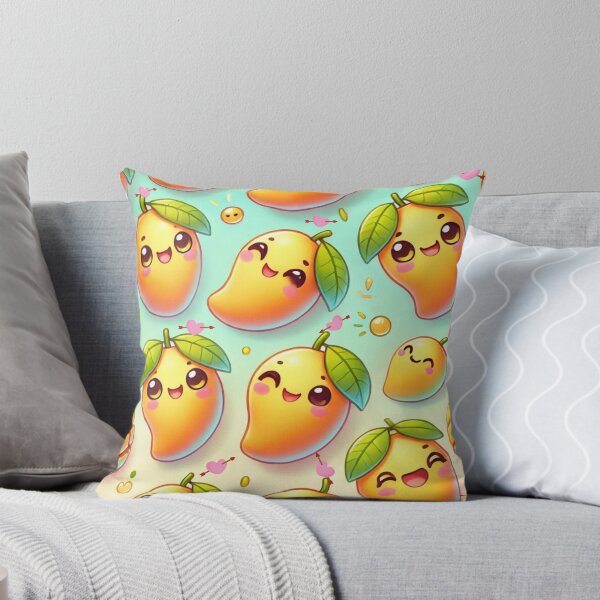 Item preview, Cute Cartoon Mango Pattern on Pastel Background for summer. designed and sold by Glam-OOTD.