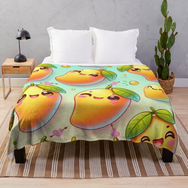 Item preview, Cute Cartoon Mango Pattern on Pastel Background for summer. designed and sold by Glam-OOTD.