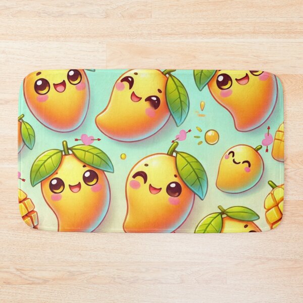 Item preview, Cute Cartoon Mango Pattern on Pastel Background for summer. designed and sold by Glam-OOTD.