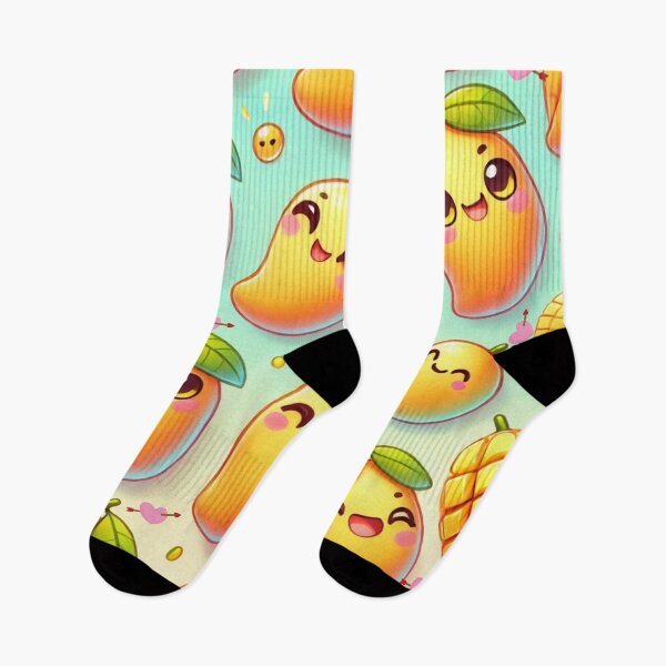 Item preview, Cute Cartoon Mango Pattern on Pastel Background for summer. designed and sold by Glam-OOTD.