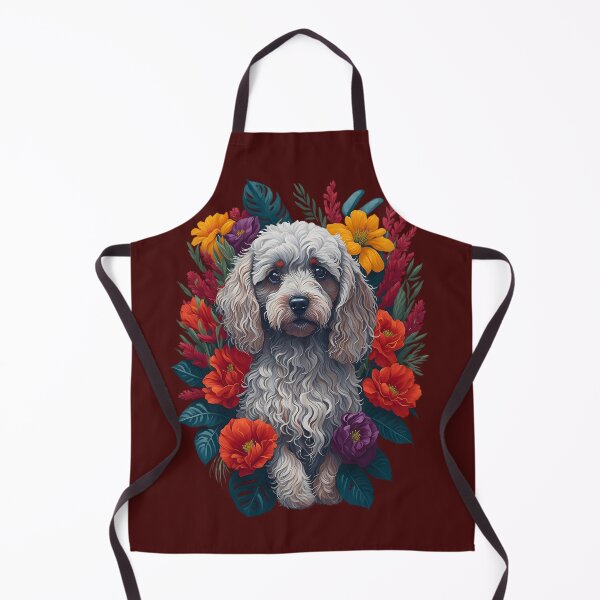 Item preview, Poodle and Tropical Flowers designed and sold by ZanyPaintbrush.