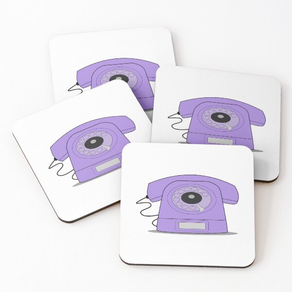 Artikelvorschau, Violettes Retro-Telefon, Vintage-Telefon mit Wählscheibe entworfen und verkauft von ZnDigitalPrints.
