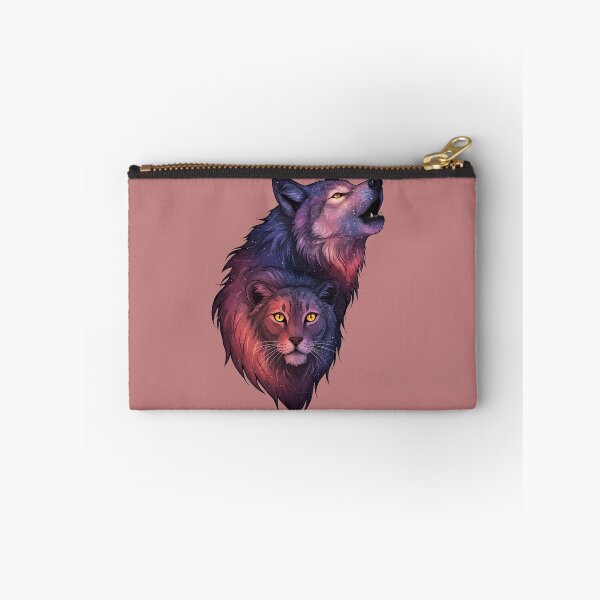 Item preview, Galaxy Wolf and Lion Art – Cosmic Animal Spirit Design designed and sold by Thread-Verse.