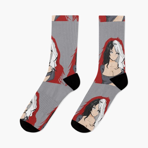 Item preview, Anime (evil) girl with black and white hair designed and sold by MysticRacoon6.