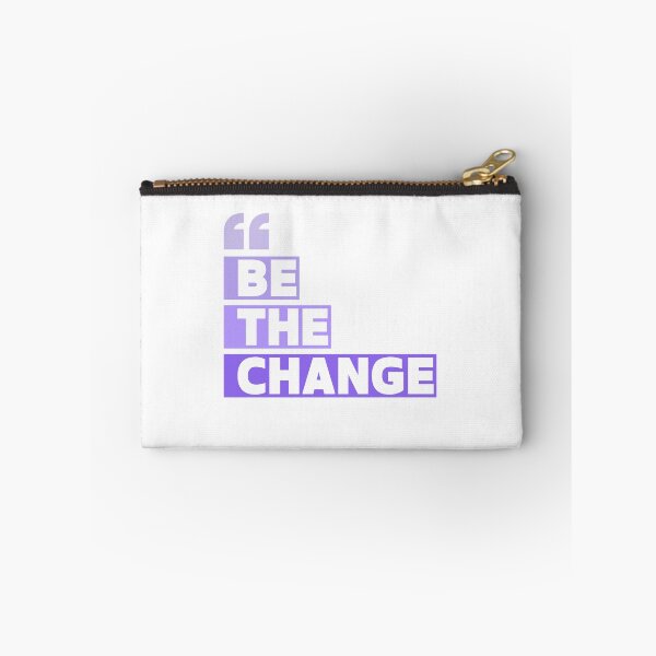 Item preview, "Be the Change" – Inspired by Mahatma Gandhi PURPLE designed and sold by PeacefulEmporium.