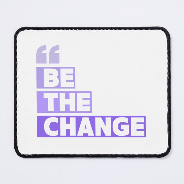 Item preview, "Be the Change" – Inspired by Mahatma Gandhi PURPLE designed and sold by PeacefulEmporium.