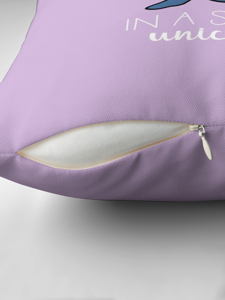 Thumbnail 2 of 4, Pillow, Be Narwhal in a Sea of Unicorns designed and sold by 3CCreativDesign.