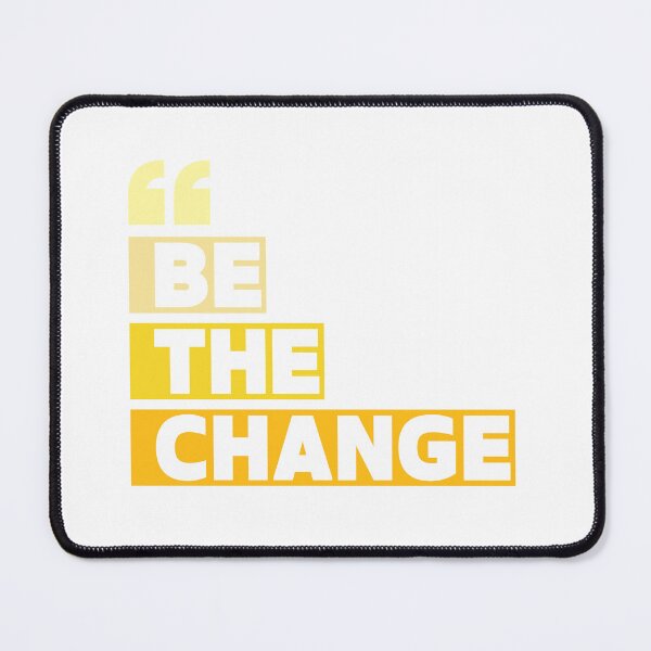 Item preview, "Be the Change" – Inspired by Mahatma Gandhi YELLOW designed and sold by PeacefulEmporium.